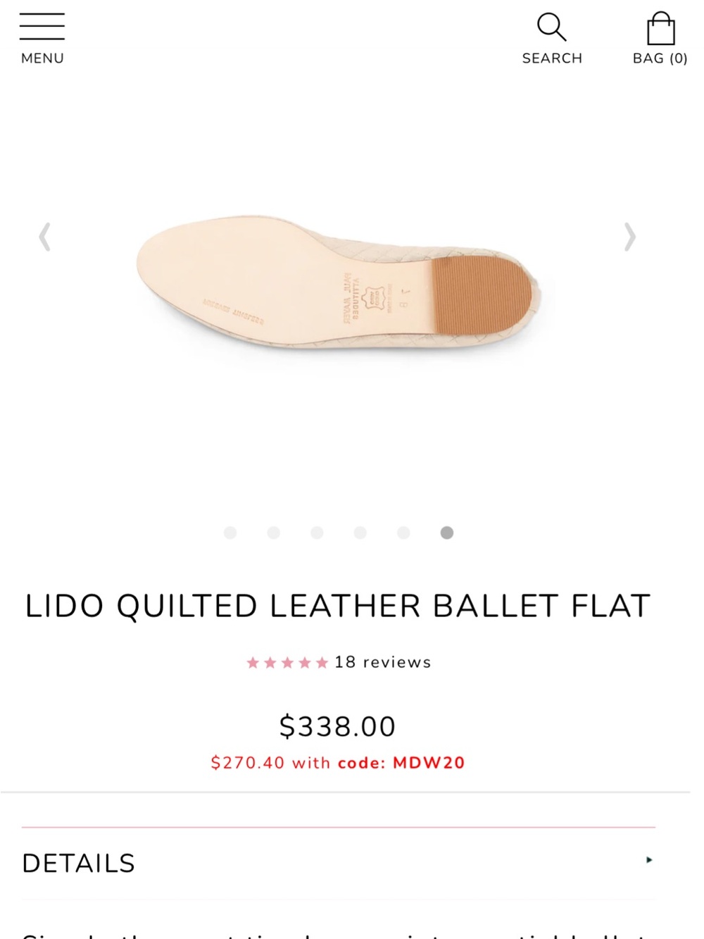 Paul Mayers Attitudes Lido Quilted Metallic Ballet Flats - Gold - Picture 7 of 12